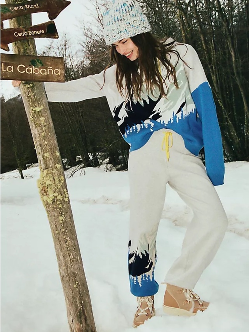 Anthropologie daily practice turnover jogger and graphic hoodie set